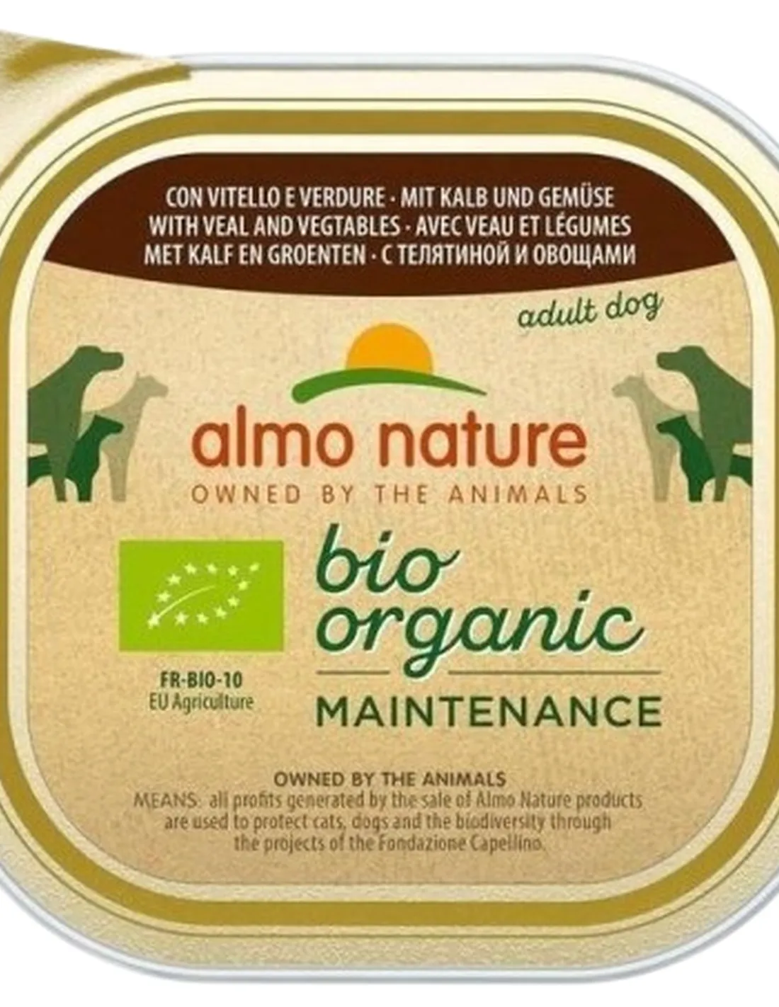 Almo nature pfc daily menù bio cane adult con vitello e verdure 300 gr  