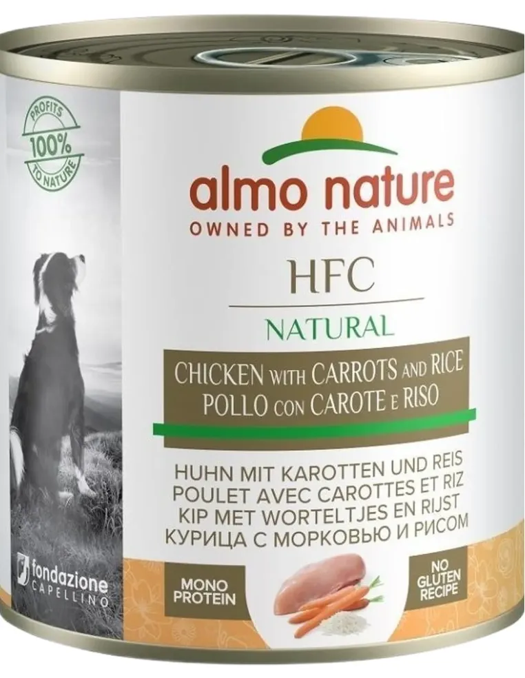 Almo nature hfc cuisine cane pollo con carote e riso 280 gr  