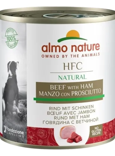 Almo nature hfc cuisine cane manzo con prosciutto 290 gr  