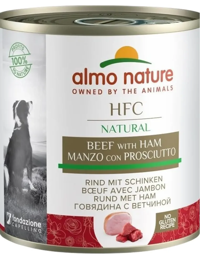 Almo nature hfc cuisine cane manzo con prosciutto 290 gr  