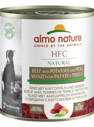 Almo nature hfc cuisine cane manzo con patate e piselli 290 gr  
