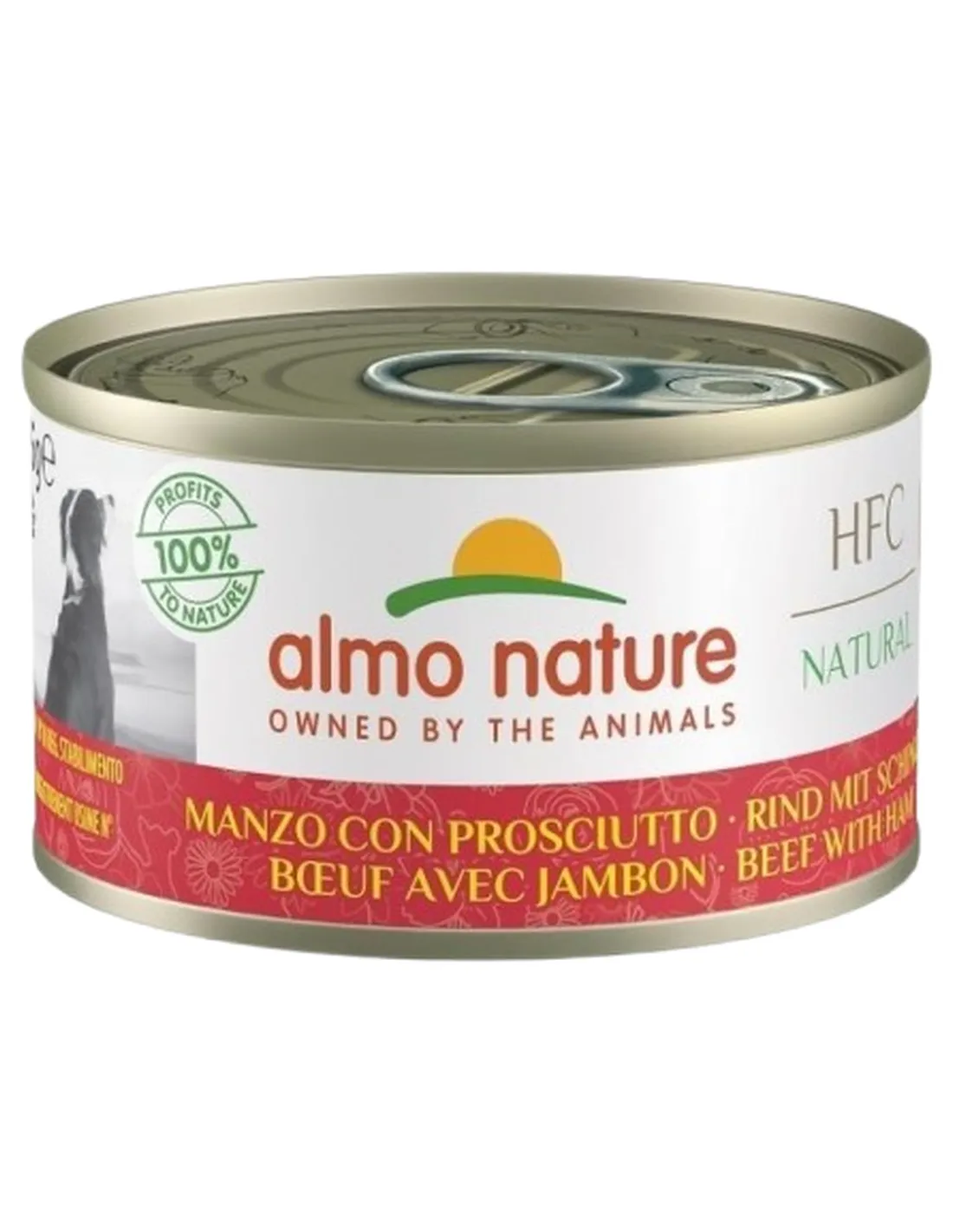 Almo nature hfc cuisine cane manzo con prosciutto 95 gr  