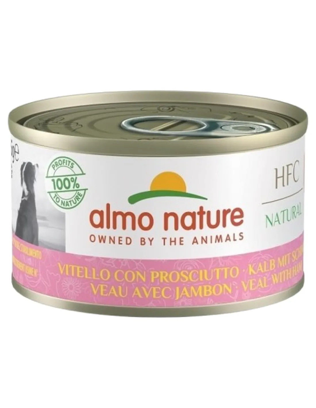 Almo nature hfc cuisine cane vitello con prosciutto 95 gr  