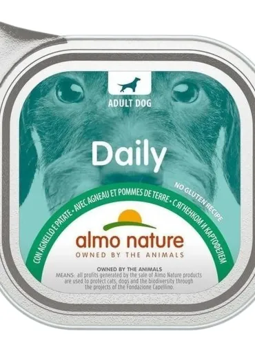 Almo nature pfc daily menu cane adult con agnello e patate 100 gr  