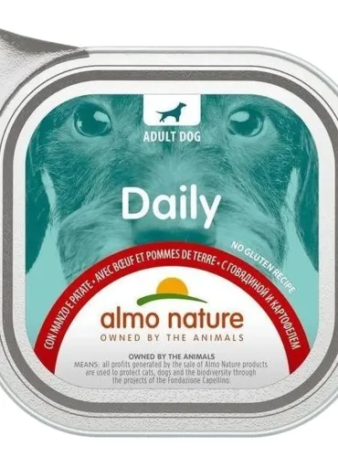 Almo nature pfc daily menu cane adult con manzo e patate 100 gr  