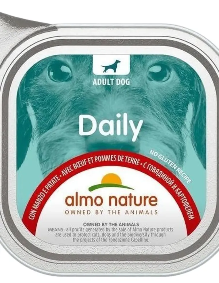 Almo nature pfc daily menu cane adult con manzo e patate 100 gr  