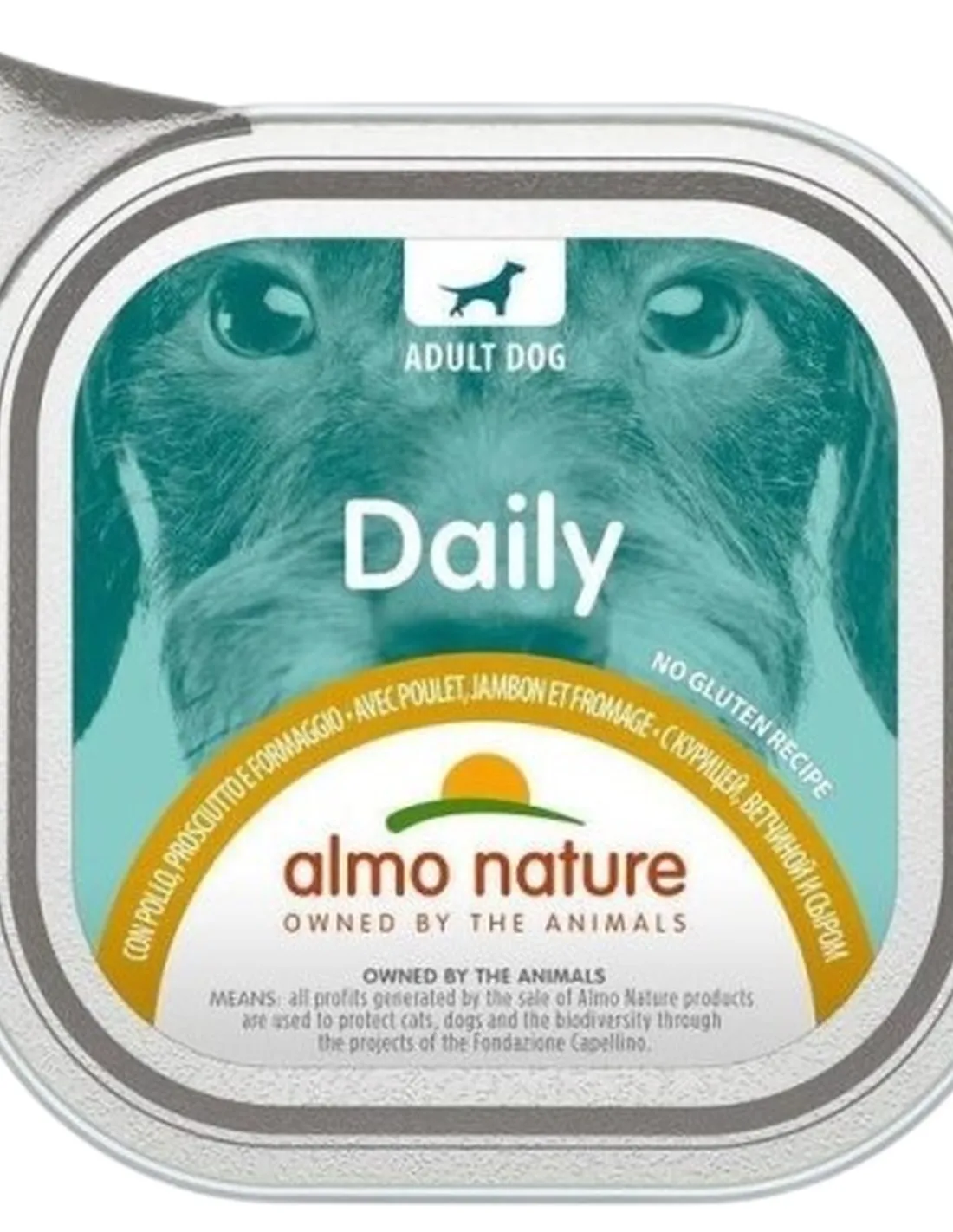 Almo nature pfc daily menu cane adult con pollo prosciutto e formaggio 100 gr  