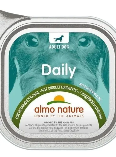 Almo nature pfc daily menu cane adult con tacchino e zucchine 100 gr  