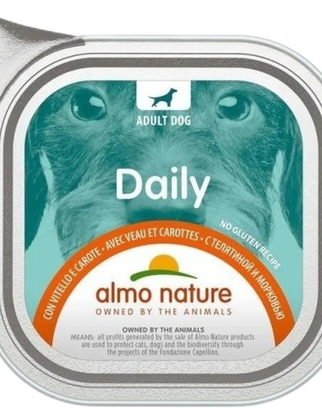 Almo nature pfc daily menu cane adult con vitello e carote 100 gr  