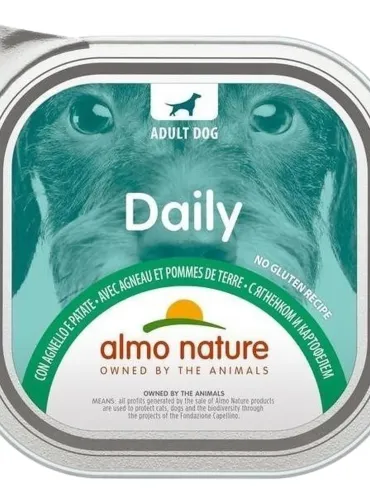Almo nature pfc daily menu cane adult con agnello e patate 300 gr  