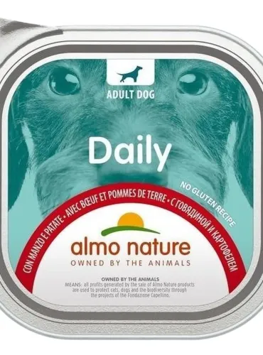 Almo nature pfc daily menu cane adult con manzo e patate 300 gr  