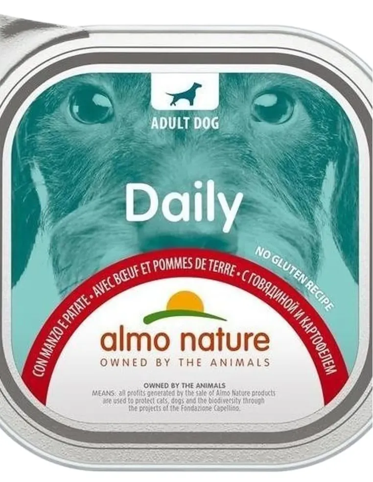 Almo nature pfc daily menu cane adult con manzo e patate 300 gr  