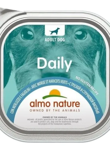 Almo nature pfc daily menu cane adult con merluzzo e fagiolini 300 gr