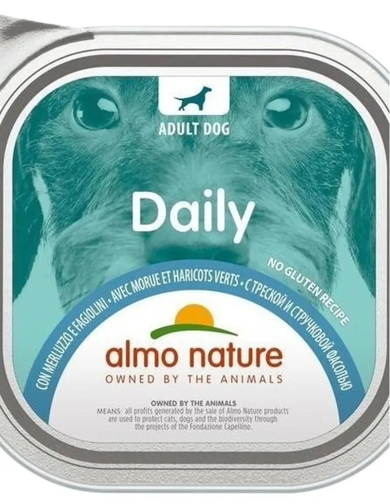 Almo nature pfc daily menu cane adult con merluzzo e fagiolini 300 gr  