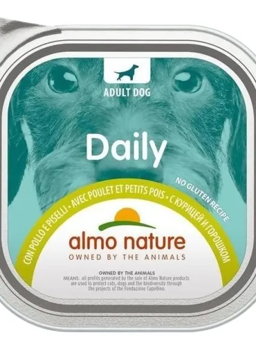 Almo nature pfc daily menu cane adult con pollo e piselli 300 gr