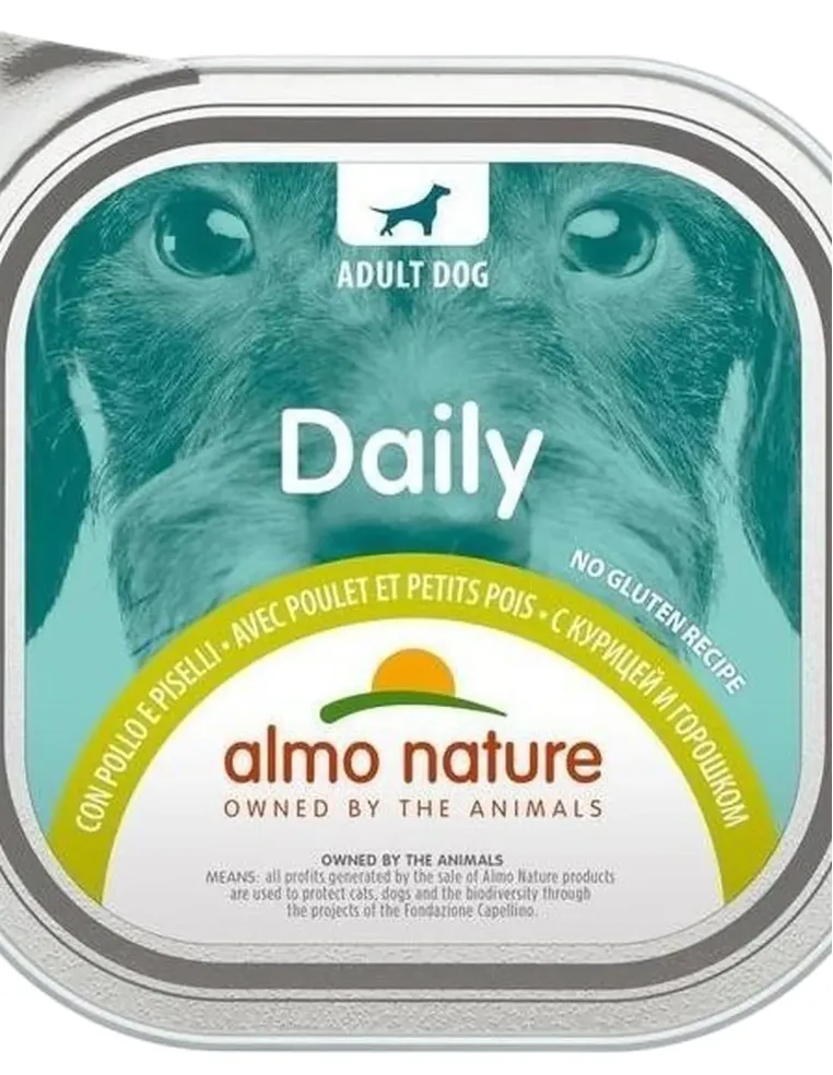 Almo nature pfc daily menu cane adult con pollo e piselli 300 gr  