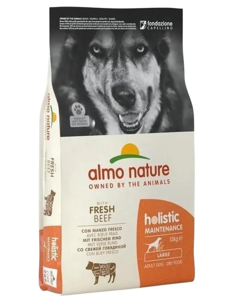 Almo nature holistic cane adult large con manzo 12 kg  