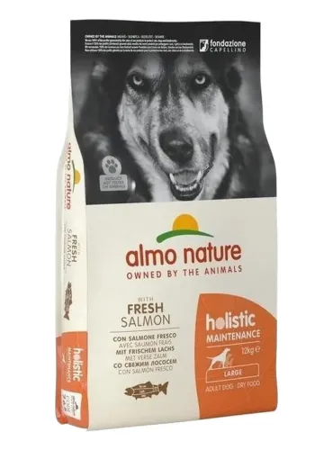 Almo nature holistic cane adult large con salmone e riso 12 kg