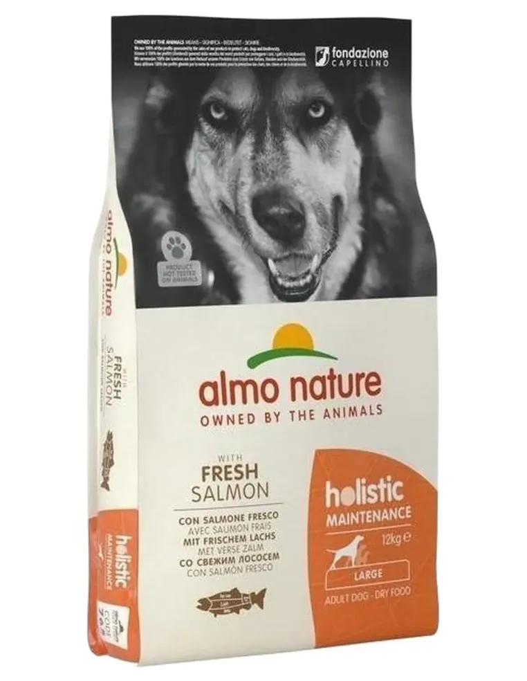 Almo nature holistic cane adult large con salmone e riso 12 kg  