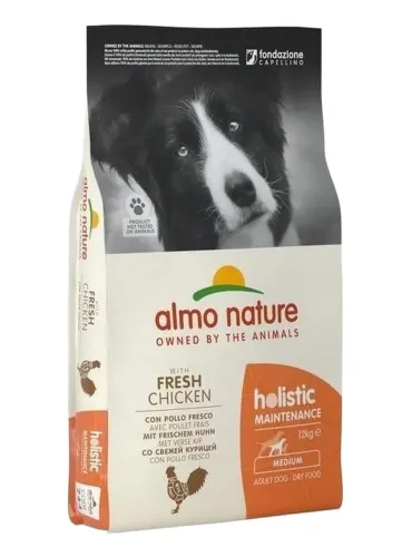 Almo nature holistic cane adult medium con pollo 12 kg