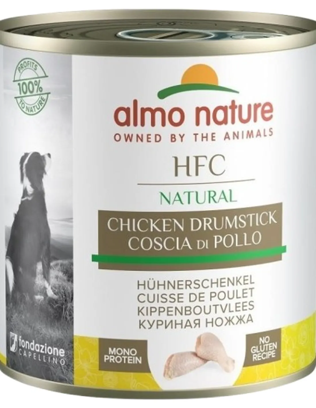 Almo nature hfc natural cane adult coscia di pollo 290 gr  