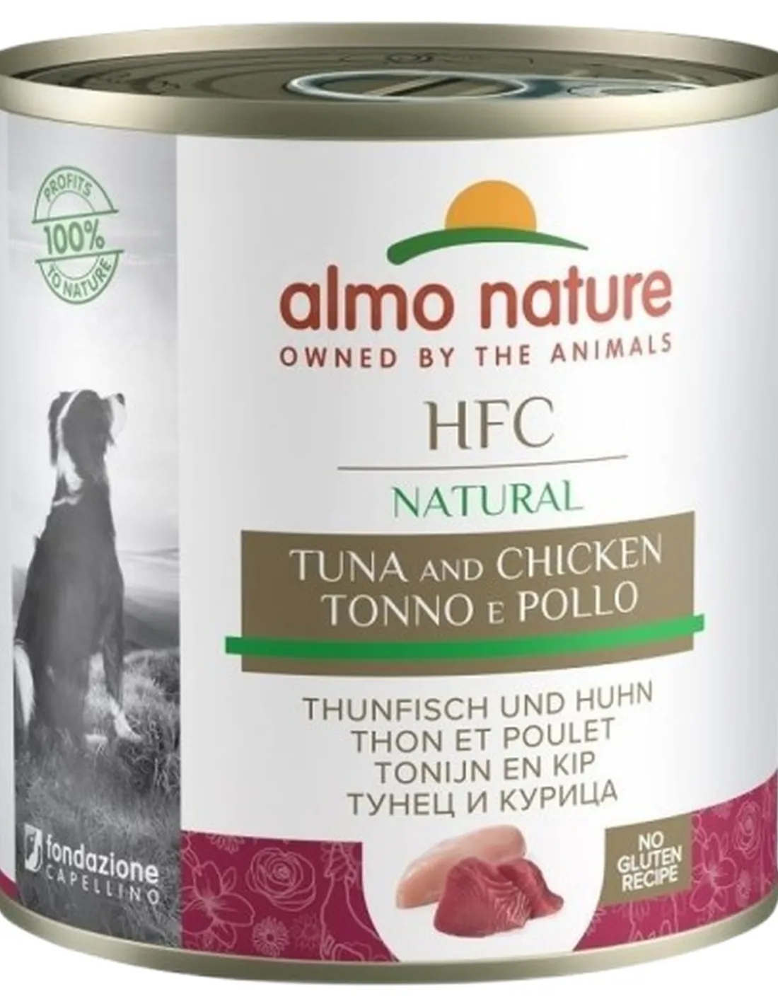 Almo nature hfc natural cane adult tonno e pollo 290 gr  