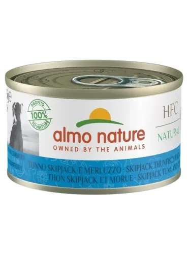 Almo nature hfc natural cane adult tonno skipjack e merluzzo 95 gr