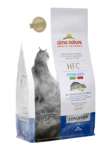 Almo nature HFC gatto Longevity Sterilizzato Spigola e Orata 1,2 kg  