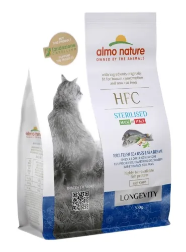 Almo nature HFC gatto Longevity Sterilizzato Spigola e Orata 300 gr