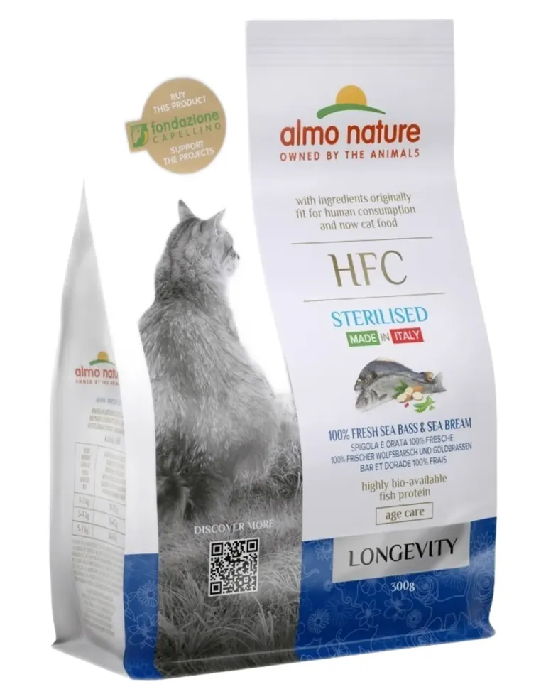 Almo nature HFC gatto Longevity Sterilizzato Spigola e Orata 300 gr  