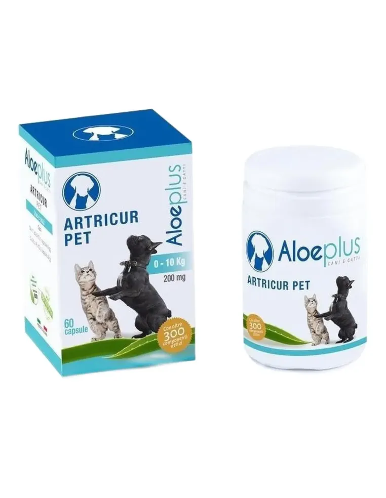 Aloeplus Artricur pet cane e gatto 0-10 kg 60 capsule  