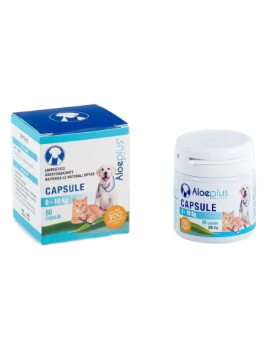 Aloeplus capsule cane e gatto 0-10 kg 60 capsule