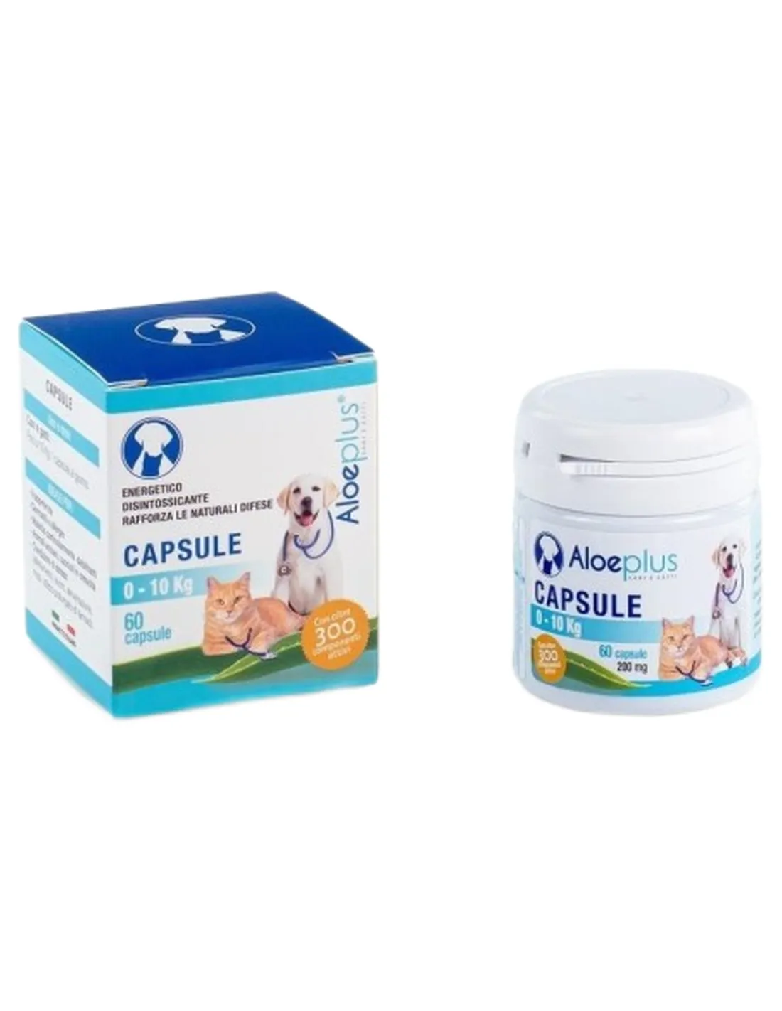 Aloeplus capsule cane e gatto 0-10 kg 60 capsule  
