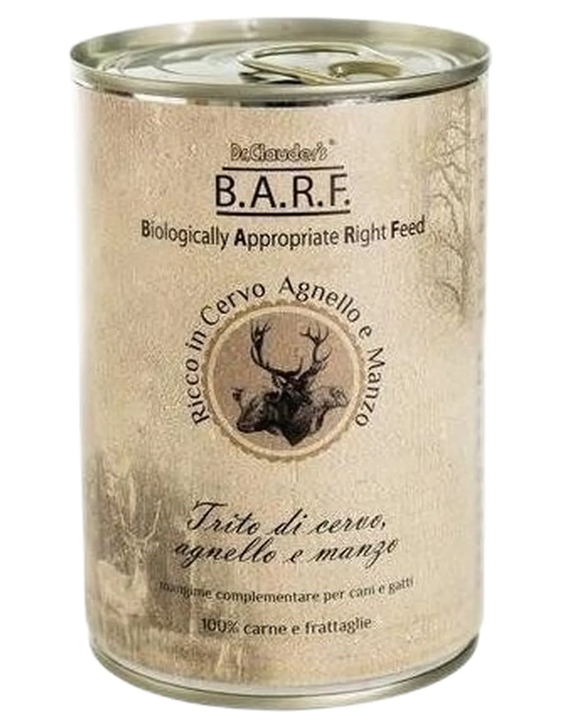 Dr.Clauder's Barf trito di cervo agnello e manzo 400 gr  
