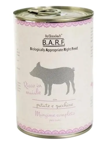 Dr.Clauder's Barf menu completo cane Trito di maiale con patate e zucchine 400 gr  