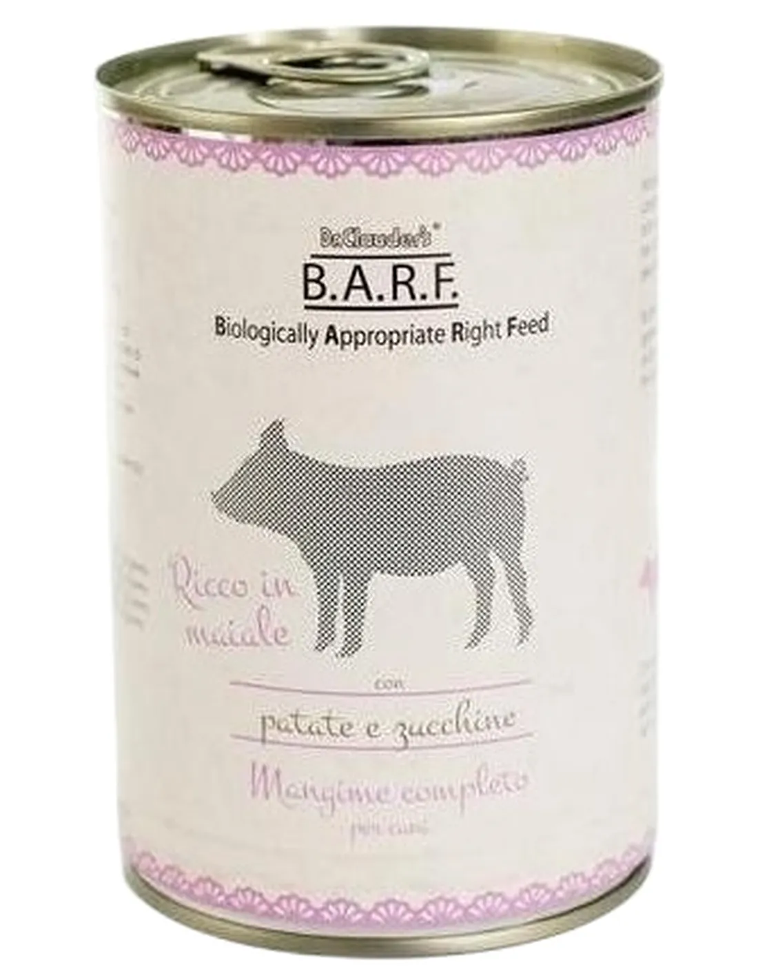 Dr.Clauder's Barf menu completo cane Trito di maiale con patate e zucchine 400 gr  