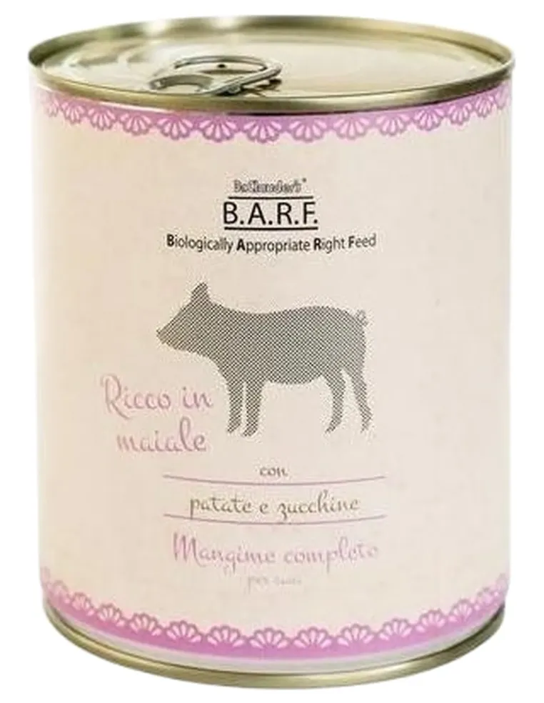 Dr.Clauder's Barf menu completo cane Trito di maiale con patate e zucchine 800 gr  