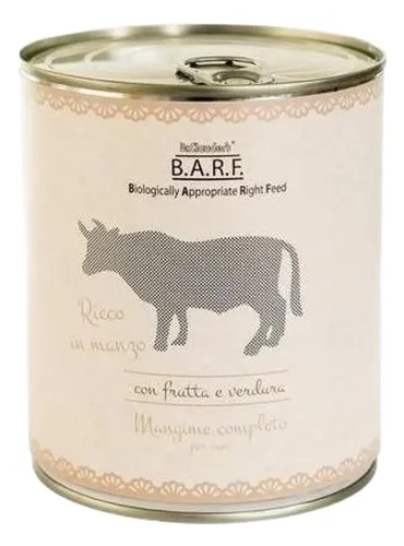 Dr.Clauder's Barf menu completo cane trito di manzo 800 gr  
