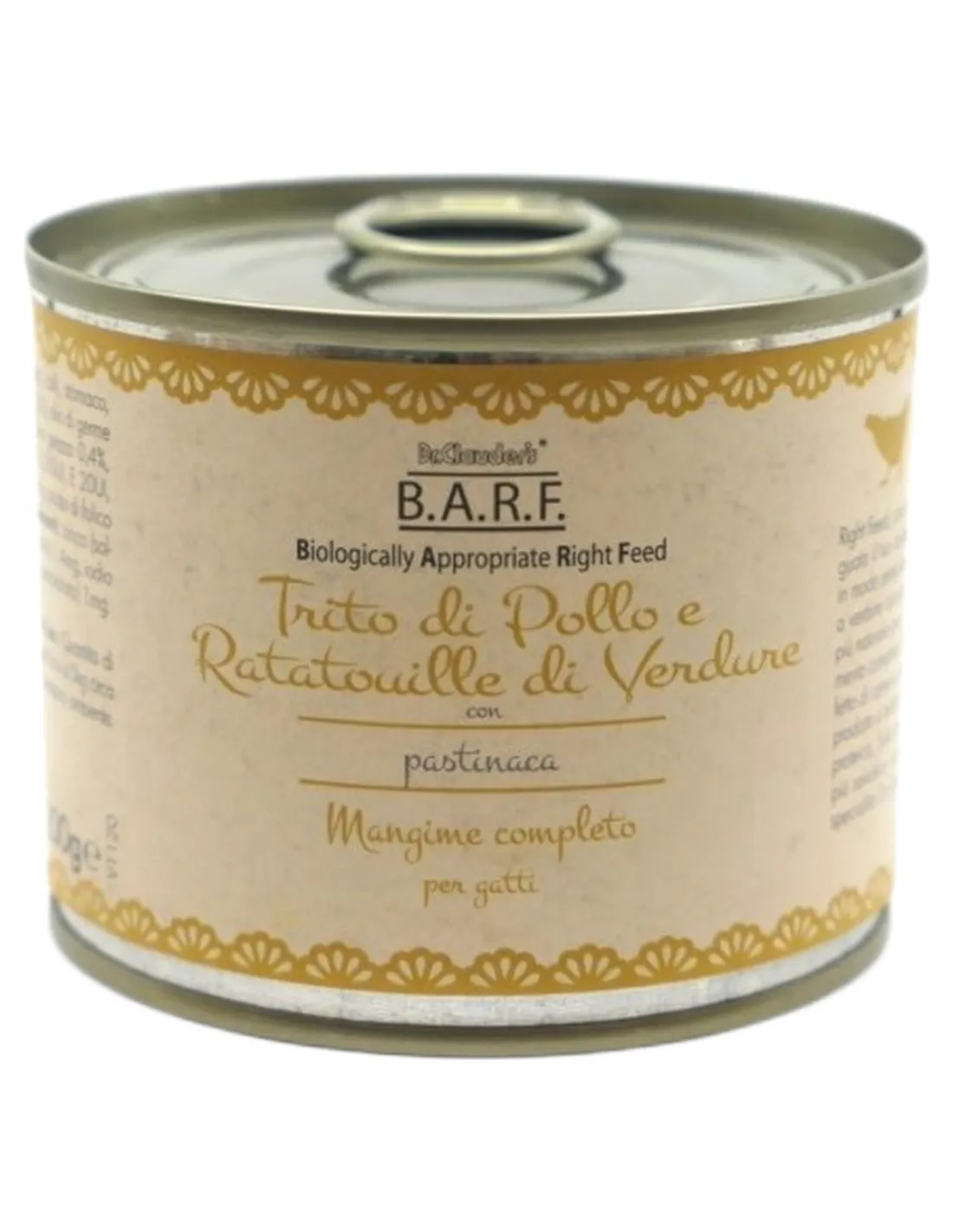 Dr.Clauder's Barf menu completo gatto Trito di pollo e ratatouille di verdure con pastinaca 200 gr  