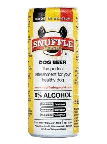 Snuffle birra per cani al pollo in lattina 250 ml  