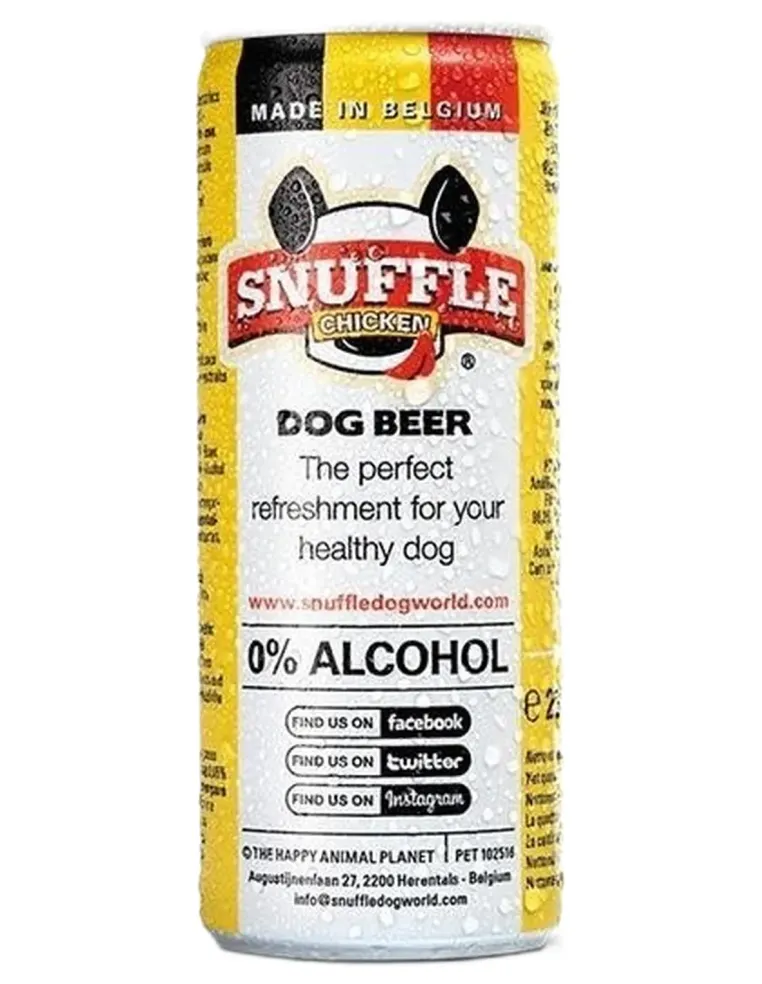 Snuffle birra per cani al pollo in lattina 250 ml  