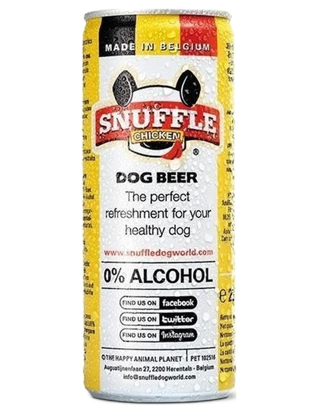 Snuffle birra per cani al pollo in lattina 250 ml  