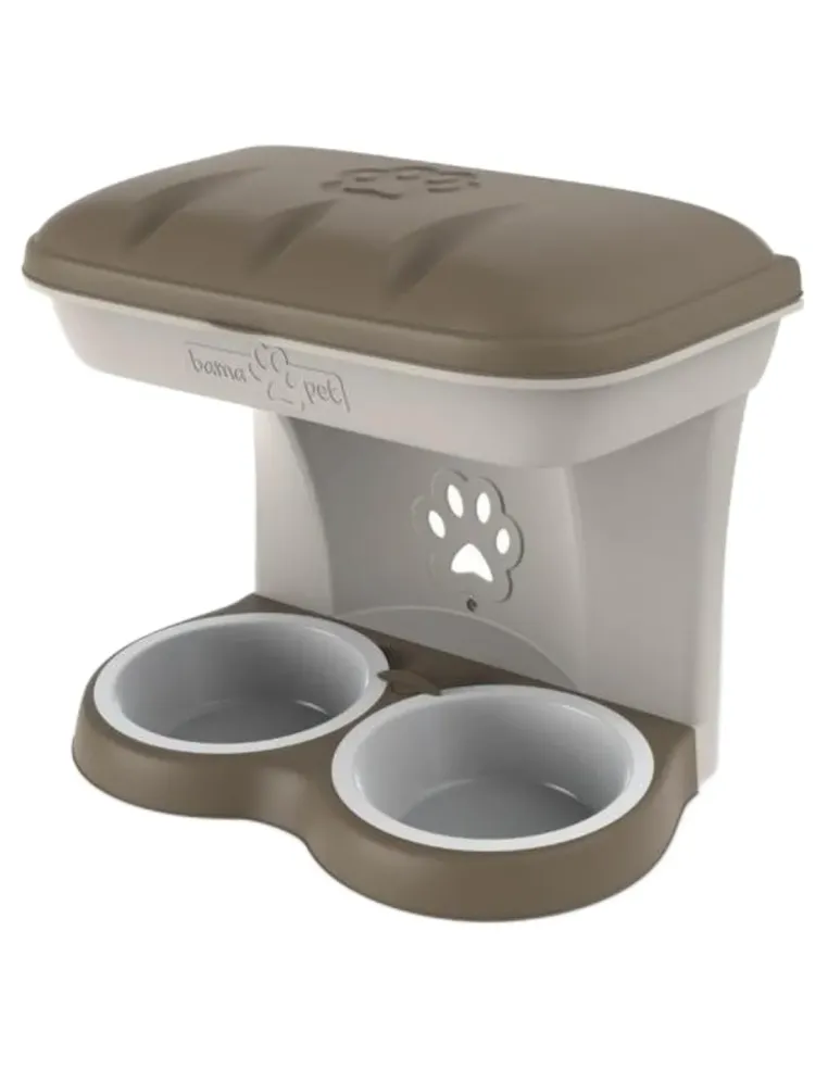 Bama pet ciotola food stand maxi tortora  