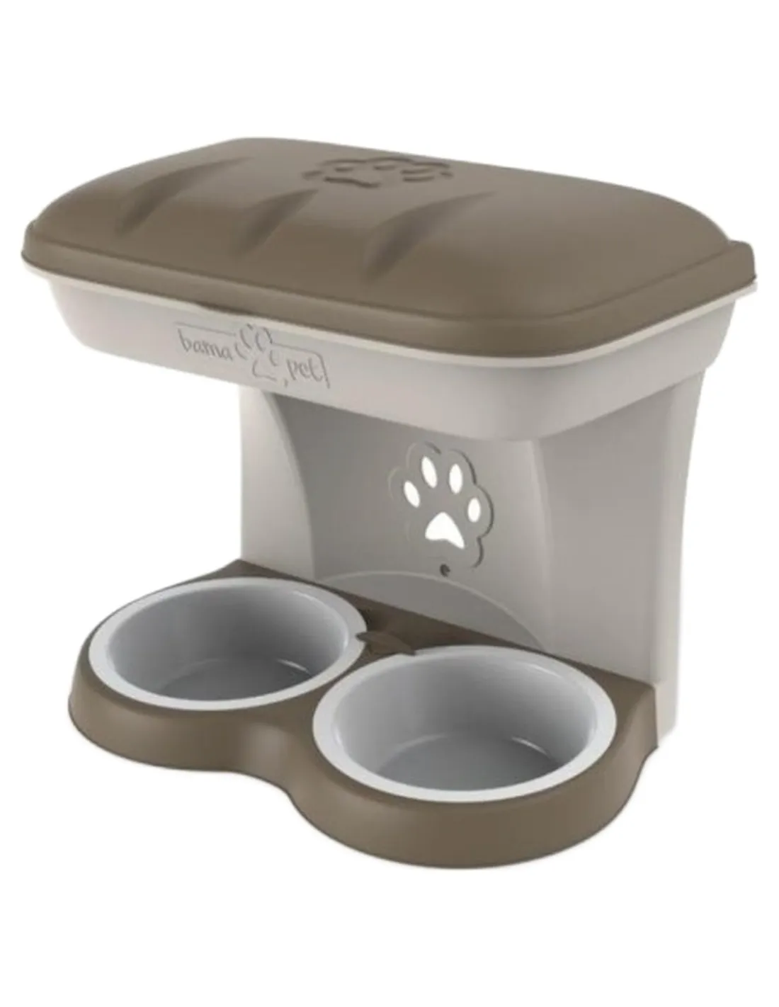 Bama pet ciotola food stand tortora  