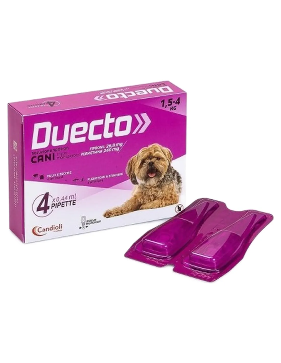 Candioli duecto spot on 4 pipette 1,5 - 4 kg   Candioli duecto spot on 4 pipette 1,5 - 4 kg