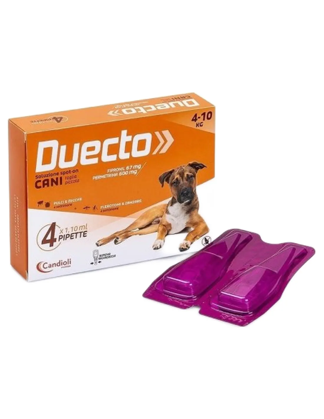 Candioli duecto spot on 4 pipette 4 - 10 kg   Candioli duecto spot on 4 pipette 4 - 10 kg