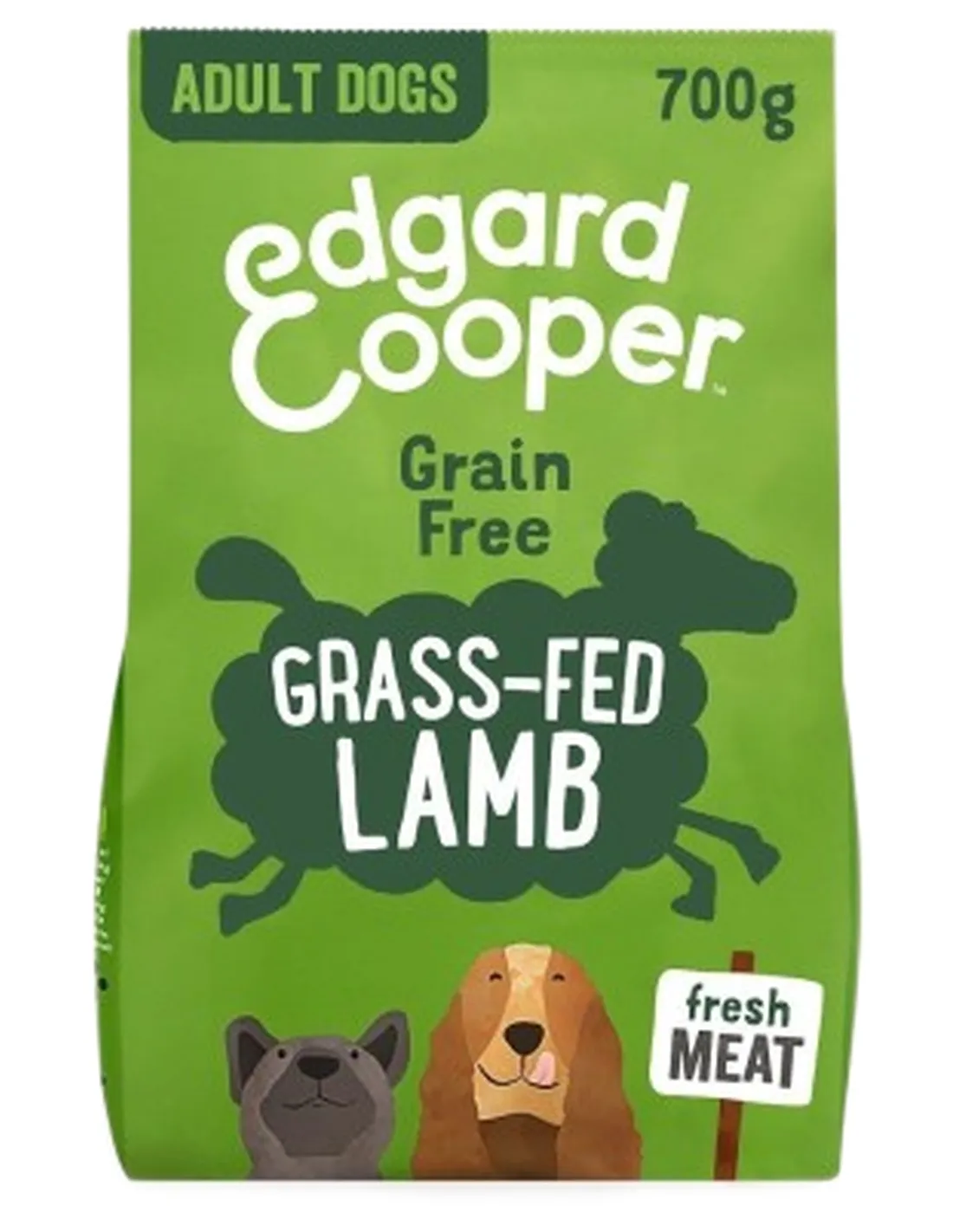 Edgard e Cooper Adult Carne Fresca Di Agnello Nutrito Con Erba Senza Cereali 700 gr  