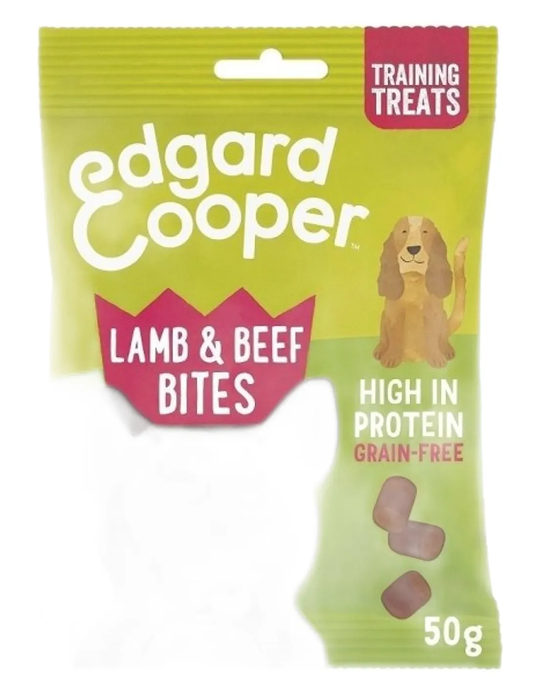 Edgard e Cooper Bocconcini di agnello e manzo senza cereali 50 gr   Edgard e Cooper Bocconcini di agnello e manzo senza cereali 50 gr