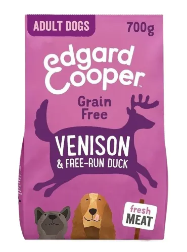 Edgard e Cooper Adult Carne Fresca Di Cervo E Anatra Allevata A Terra Senza Cereali 700 gr  