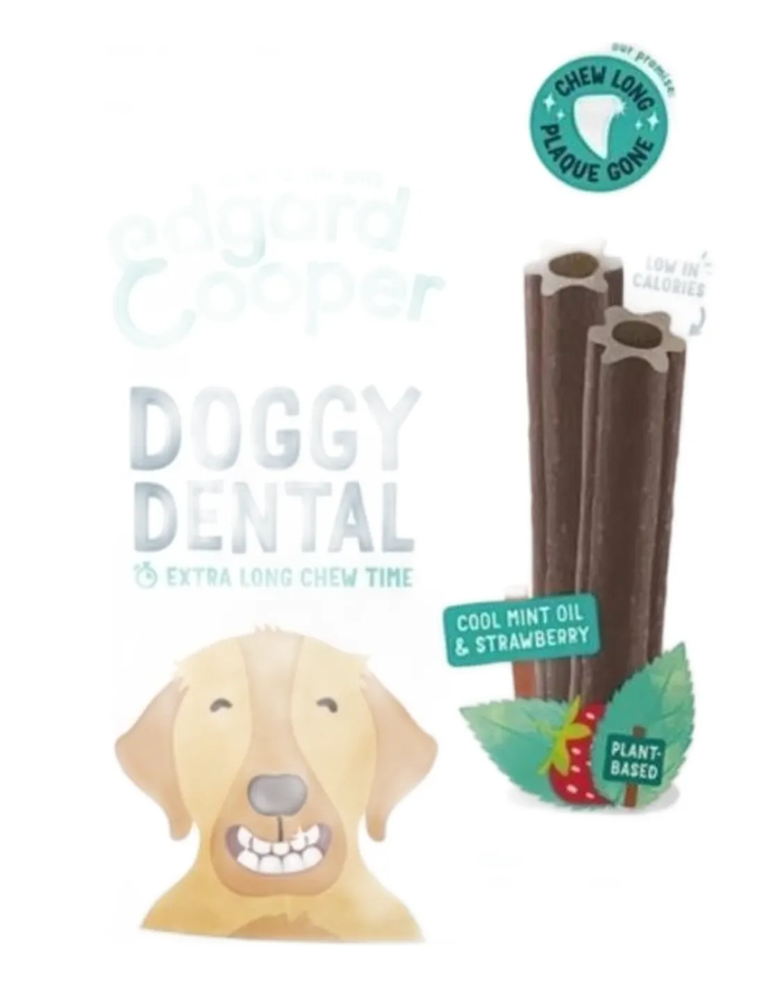 Edgard e Cooper Doggy Dental Large Fragola e Menta 255 gr  